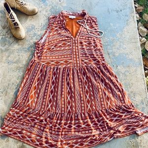 Ladies' Sleeveless Printed Babydoll Dress